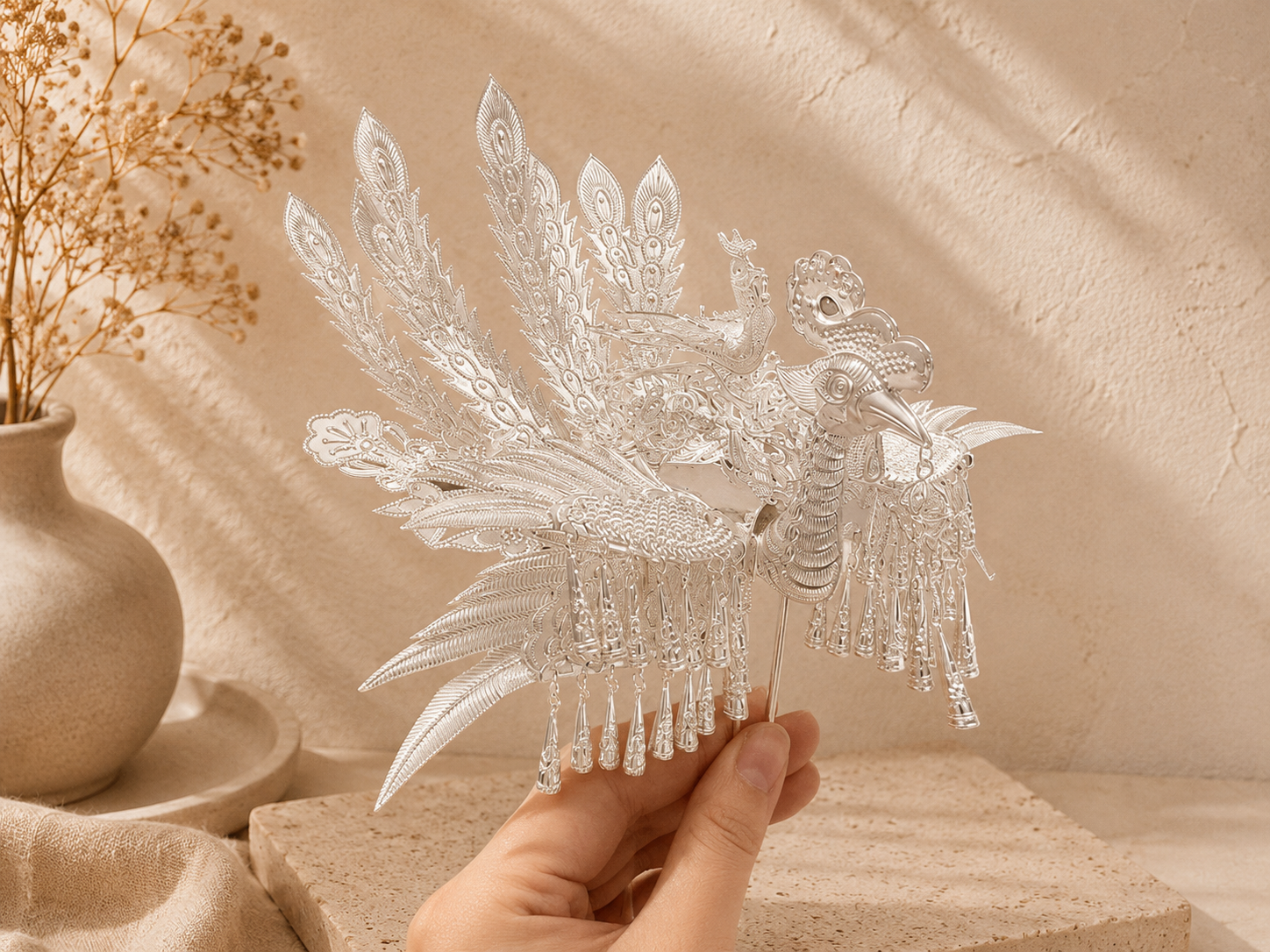 Miao Silver Phoenix Headdress