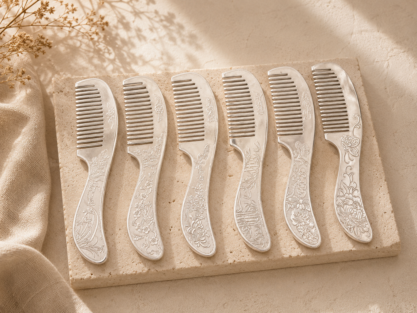 Handcrafted Silver Heritage Comb Collection